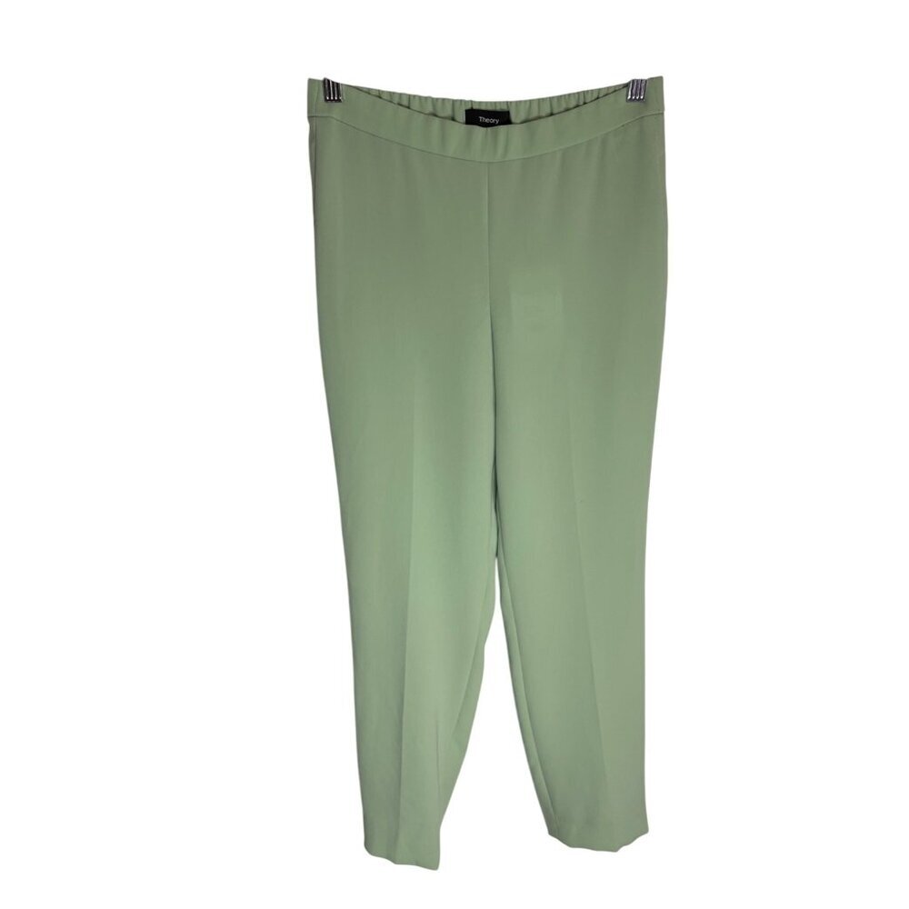 NWT Theory Basic Pull On Pant Opal Green Crepe-sz… - image 5